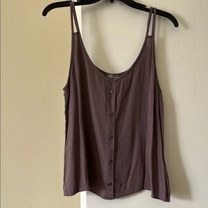 Market & Spruce Purple Fake Buttoned Camisole Top